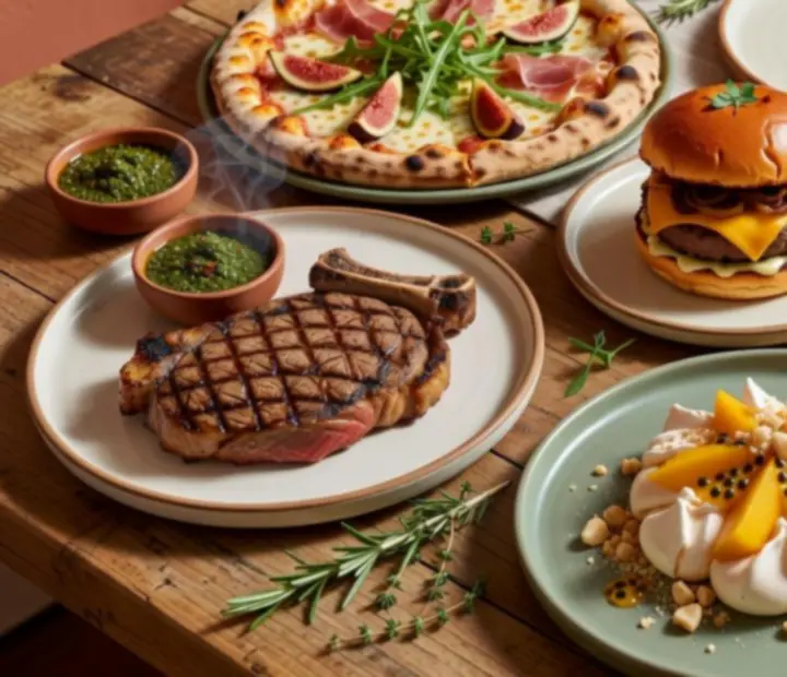Selection of chef's specials including modern Australian dishes